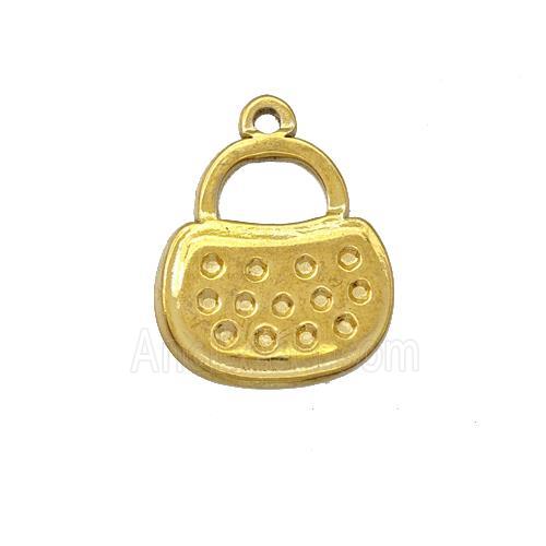 Stainless Steel Bags Pendant Gold Plated