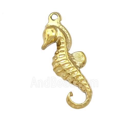 Stainless Steel Seahorse Charms Pendant Gold Plated