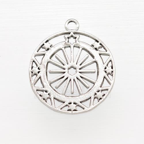 Raw Stainless Steel Pendant Celestial Star