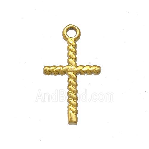 Stainless Steel Cross Pendant Gold Plated