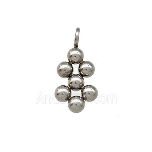 Raw Stainless Steel Grape Pendant