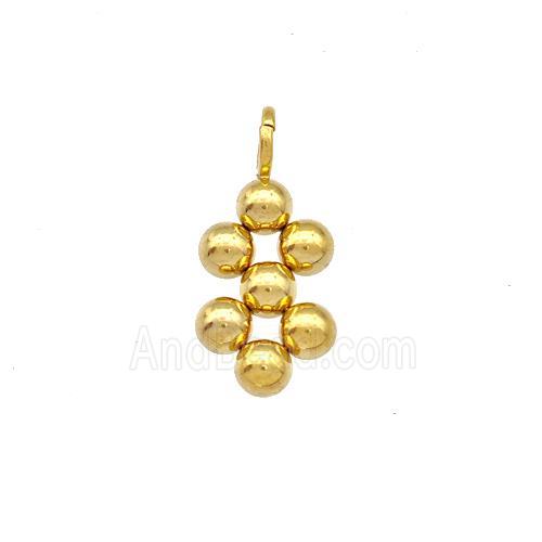 Stainless Steel Grape Pendant Gold Plated