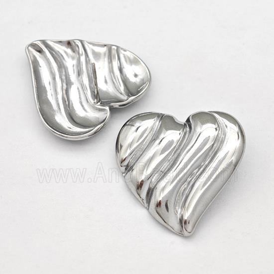Raw Stainless Steel Stud Earring Heart