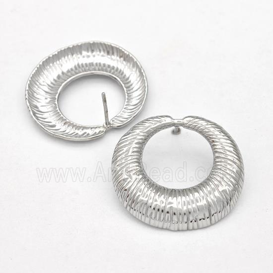 Raw Stainless Steel Stud Earring