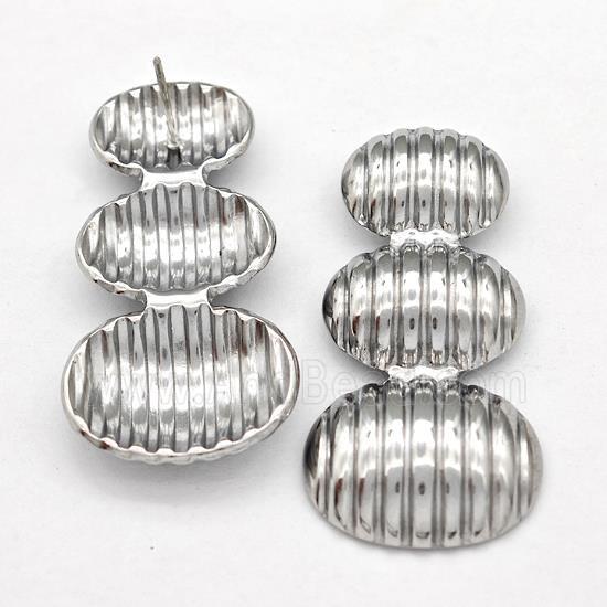 Raw Stainless Steel Stud Earring