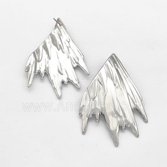 Raw Stainless Steel Stud Earrings