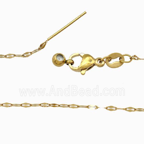 Stainless Steel Necklace Chain Gold Plated