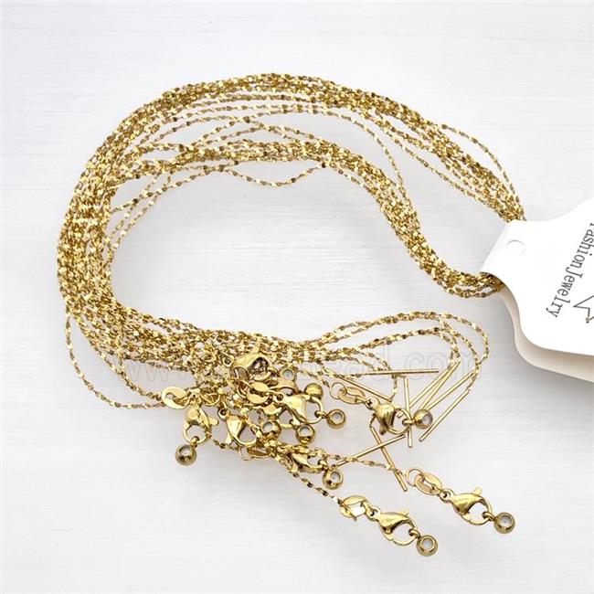 Stainless Steel Necklace Chain Gold Plated