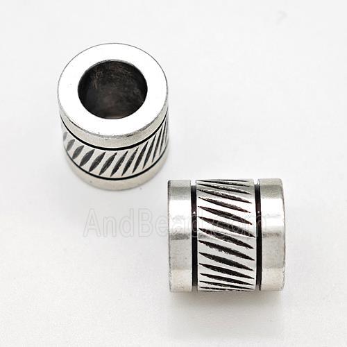 Raw Stainless Steel Tube Beads Large Hole