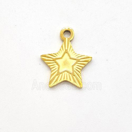 Stainless Steel Star Pendant Gold Plated