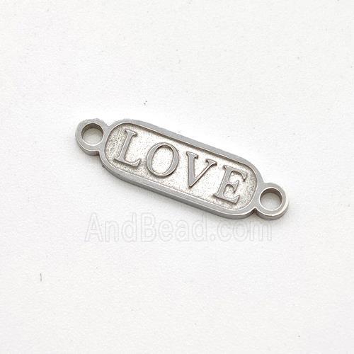Raw Stainless Steel LOVE Connector