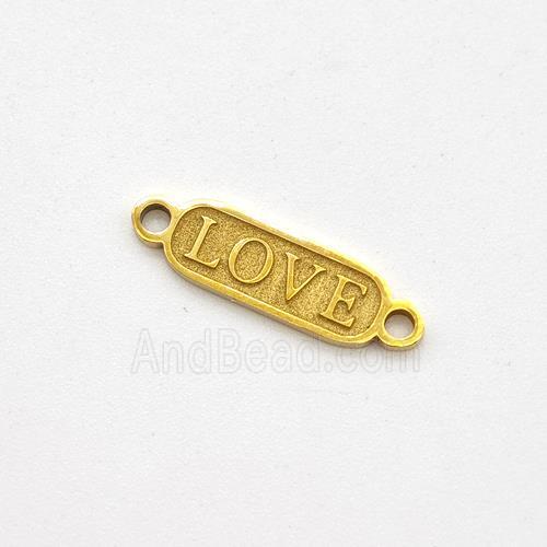 Stainless Steel LOVE Connector Gold Plated