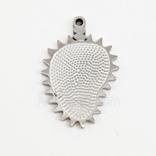 Raw Stainless Steel Durian Charms Pendant