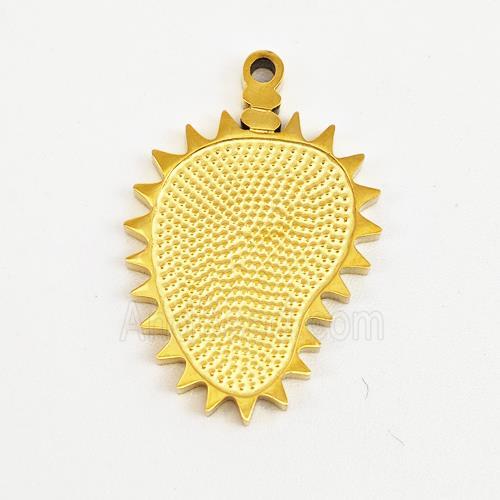 Stainless Steel Durian Charms Pendant Gold Plated