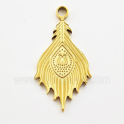 Stainless Steel Pendant Phoenix Tail Gold Plated