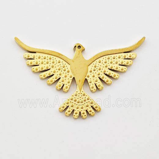 Stainless Steel Hawk Pendant Eagle Charms Gold Plated