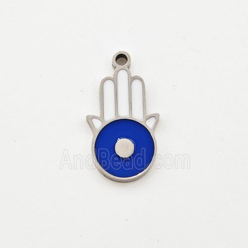 Raw Stainless Steel Hand Pendant Enamel