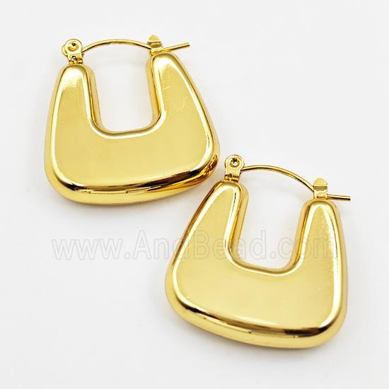 304 Stainless Steel Latchback Earring Gold Plated