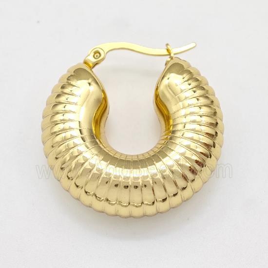 304 Stainless Steel Latchback Earring Gold Plated
