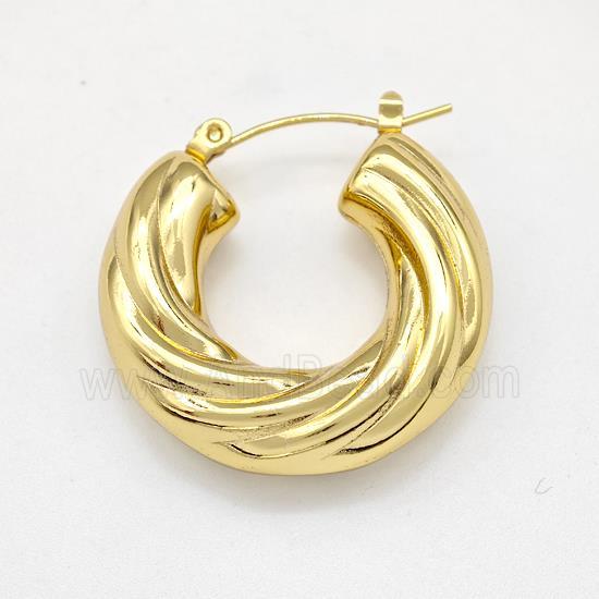 304 Stainless Steel Latchback Earring Gold Plated