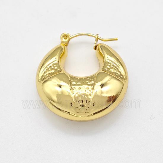 304 Stainless Steel Latchback Earring Gold Plated