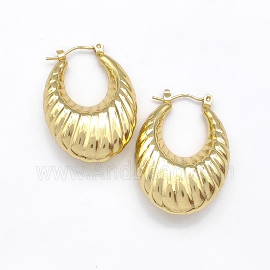 304 Stainless Steel Latchback Earring Gold Plated