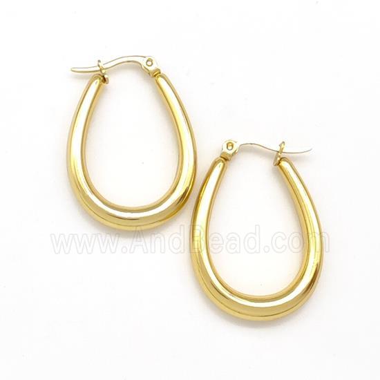 304 Stainless Steel Latchback Earring Gold Plated