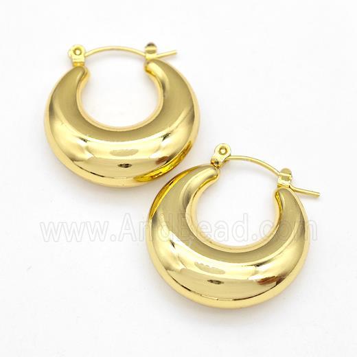 304 Stainless Steel Earring Hollow Gold Plated