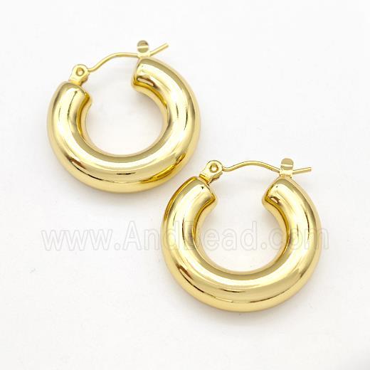 304 Stainless Steel Earring Hollow Gold Plated