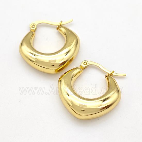 304 Stainless Steel Earring Hollow Gold Plated