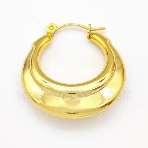 304 Stainless Steel Earring Hollow Gold Plated