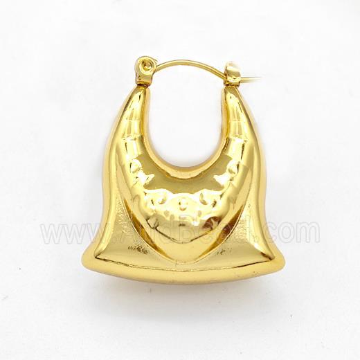 304 Stainless Steel Earring Hollow Gold Plated