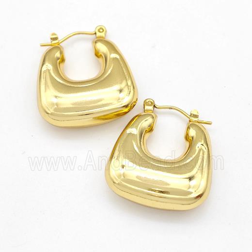 304 Stainless Steel Earring Hollow Gold Plated