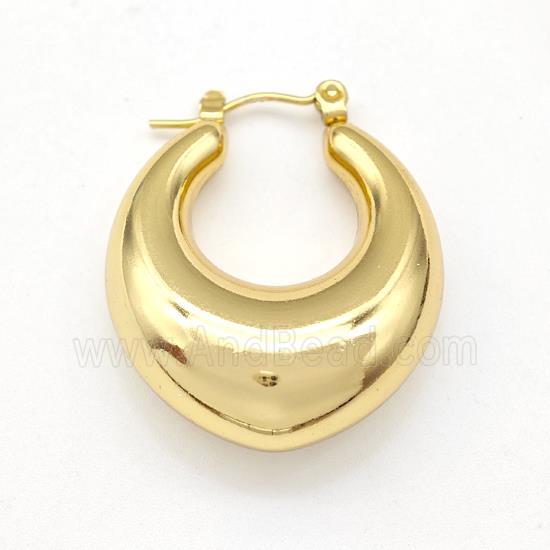 304 Stainless Steel Earring Hollow Gold Plated