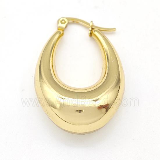 304 Stainless Steel Earring Hollow Gold Plated