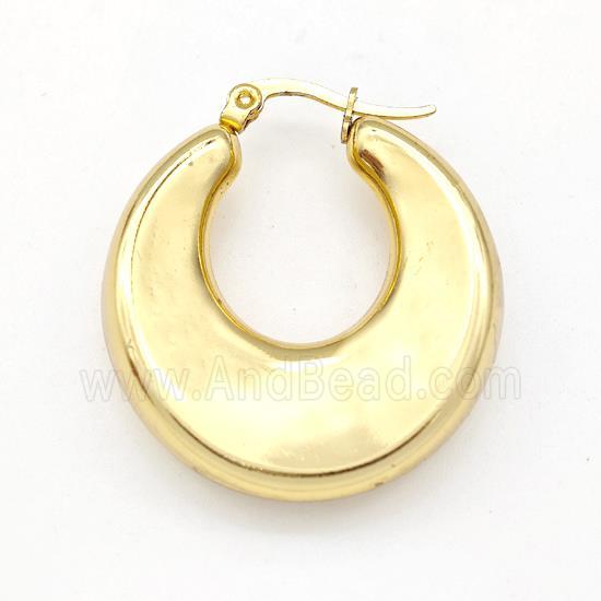 304 Stainless Steel Earring Hollow Gold Plated