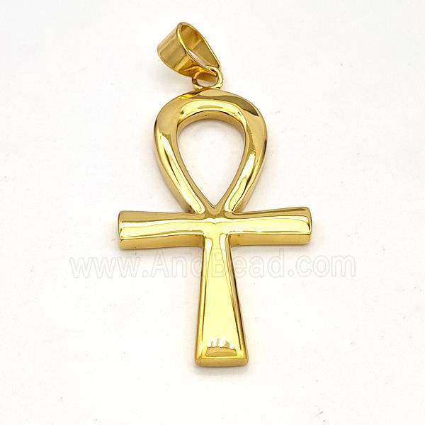 Stainless Steel Cross Pendant Gold Plated