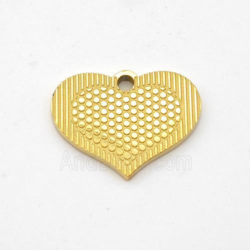 Stainless Steel Heart Pendant Gold Plated