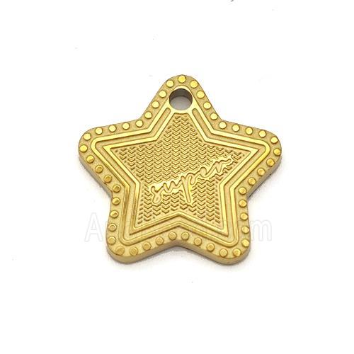 Stainless Steel Star Pendant Gold Plated