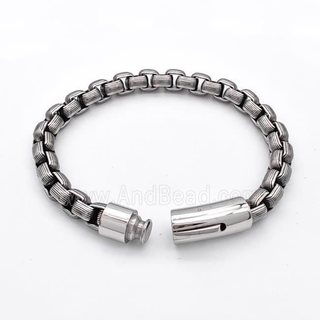 304 Stainless Steel Bracelet Antique Black
