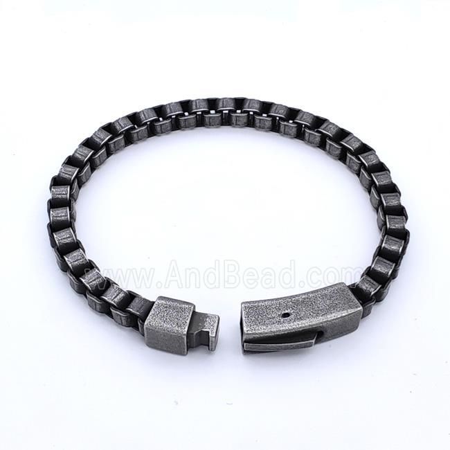 304 Stainless Steel Bracelet Antique Black