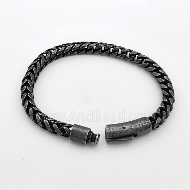 304 Stainless Steel Bracelet Antique Black