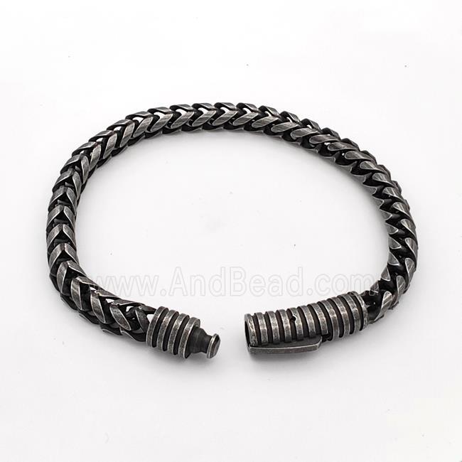 304 Stainless Steel Bracelet Antique Black