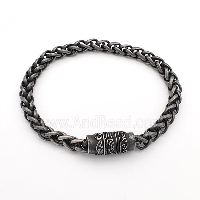 304 Stainless Steel Bracelet Antique Black