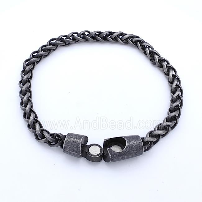 304 Stainless Steel Bracelet Antique Black