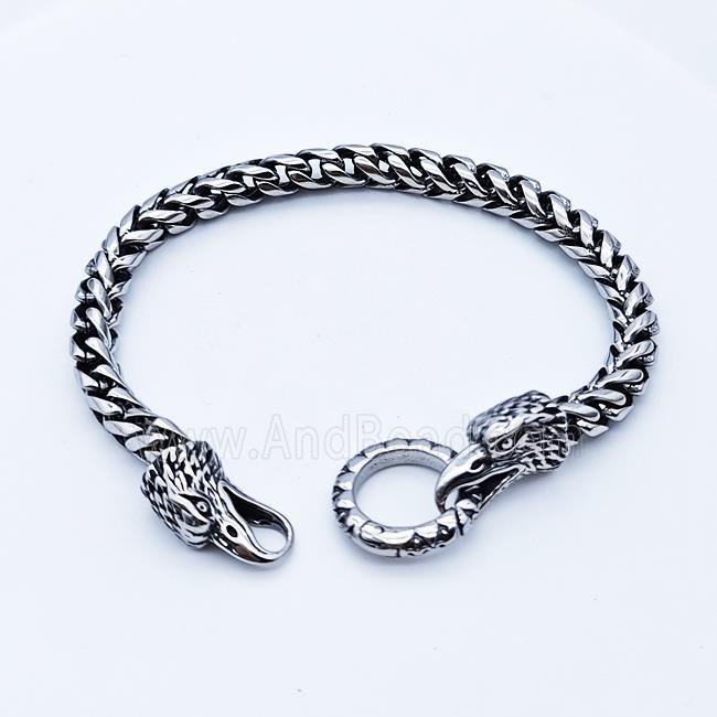 Stainless Steel bracelet, platinum plated