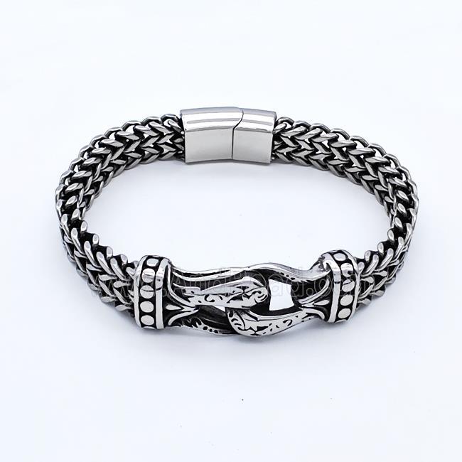 304 Stainless Steel Bracelet Antique Silver