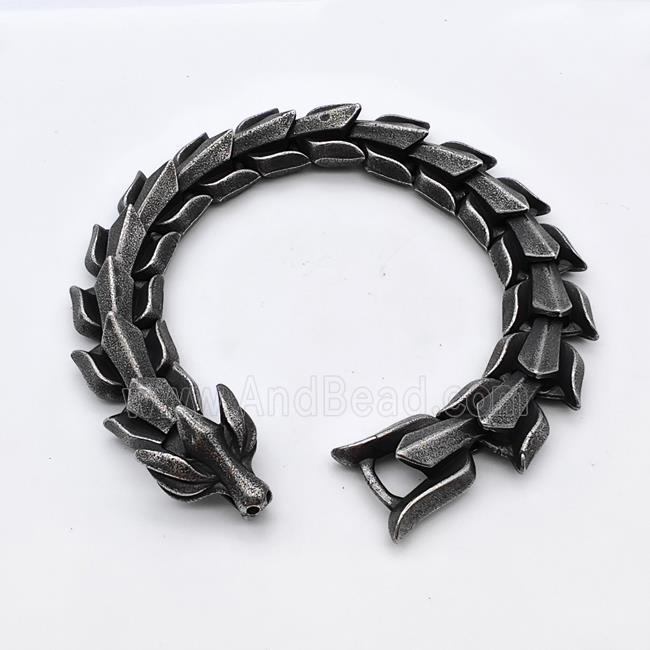 304 Stainless Steel Kylin Bracelet Antique Black