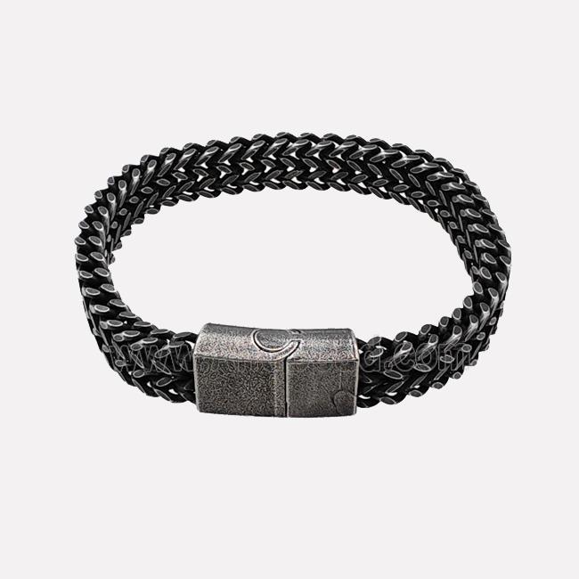 304 Stainless Steel Bracelet Antique Black