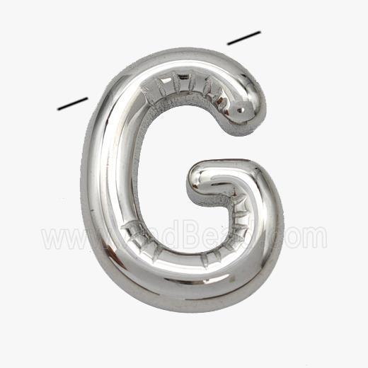 Raw Stainless Steel Letter-C Pendant